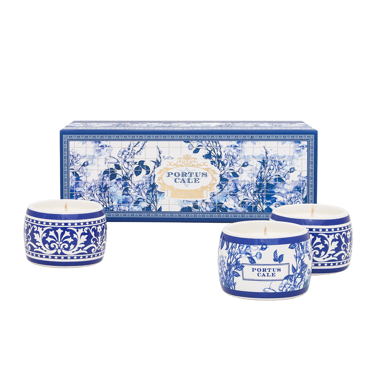 Castelbel - Portus Cale Gold&Blue Tea Light Candle Gift Set 3 x 70g